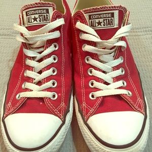 Deep red Converse sneakers